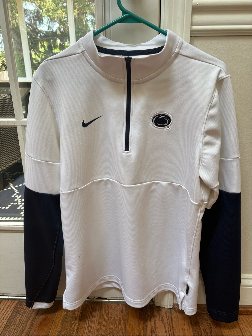 Nike Penn State White Half Zip On Field Dri-Fit Mens Small